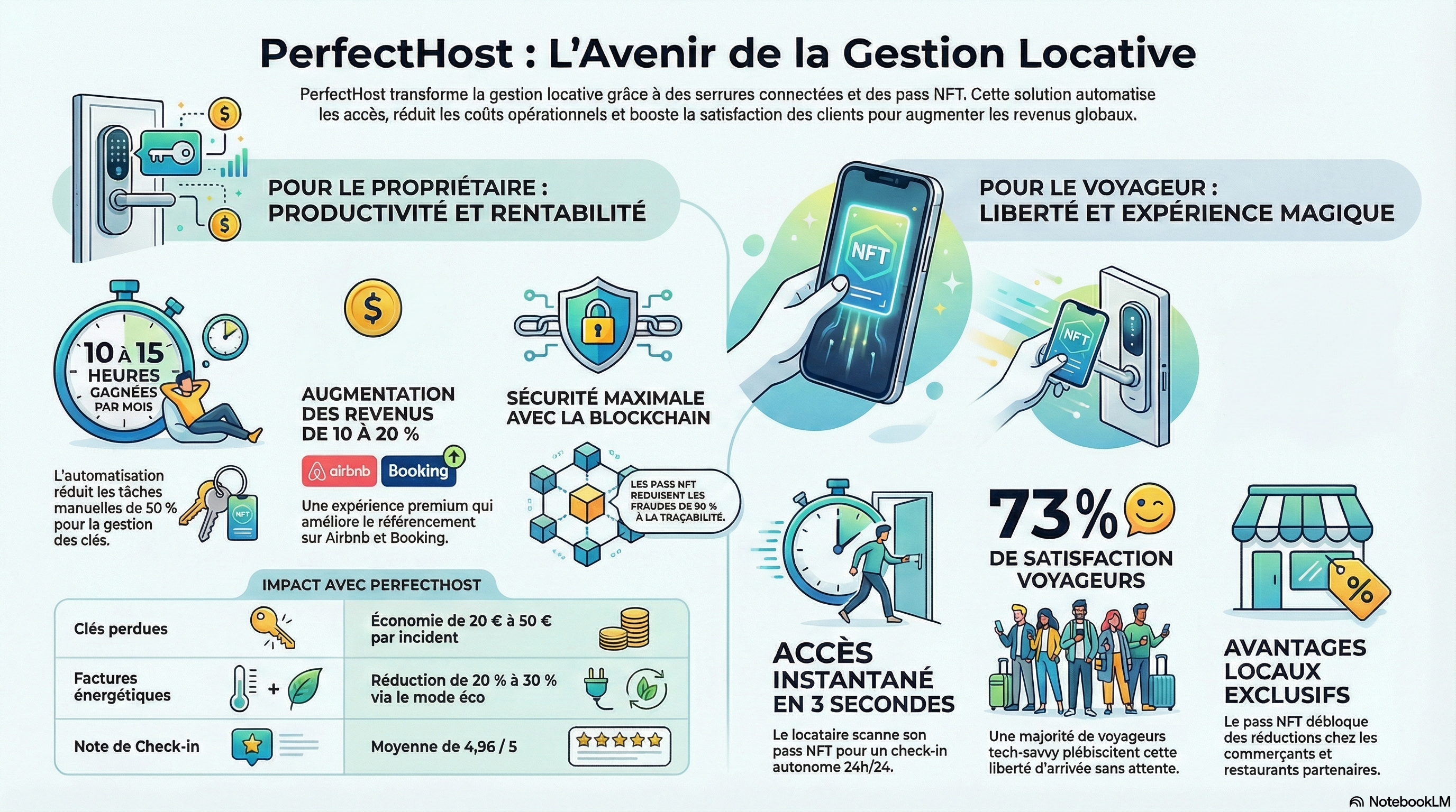 Serrures Numériques et introduction du NFT, une Révolution signée PerfectHost!